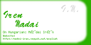 iren madai business card